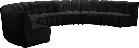 Infinity Modular 7 Piece Sectional In Black - 638Black-7Pc | Meridian