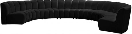 Infinity Modular 8 Piece Sectional In Black - 638Black-8Pc | Meridian