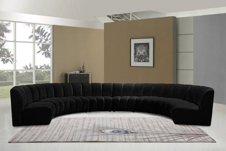 Infinity Modular 8 Piece Sectional In Black - 638Black-8Pc | Meridian
