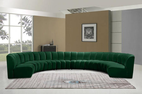 Infinity Modular 8 Piece Sectional In Green - 638Green-8Pc | Meridian