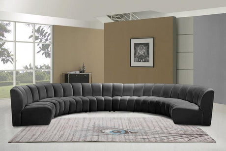 Infinity Modular 8 Piece Sectional In Grey - 638Grey-8Pc | Meridian