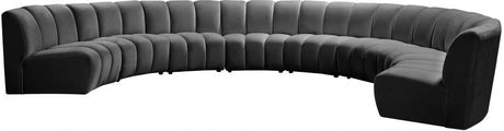 Infinity Modular 8 Piece Sectional In Grey - 638Grey-8Pc | Meridian