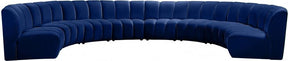 Infinity Modular 8 Piece Sectional In Navy - 638Navy-8Pc | Meridian