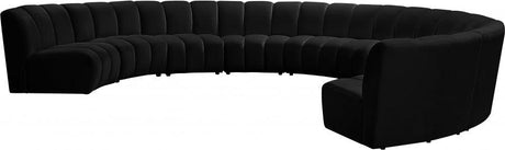 Infinity Modular 9 Piece Sectional In Black - 638Black-9Pc | Meridian