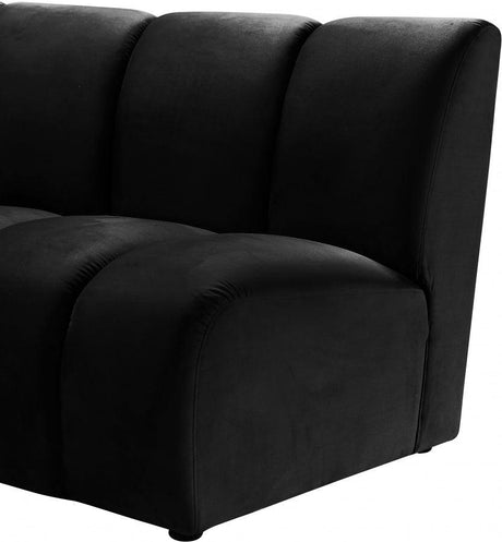 Infinity Modular 9 Piece Sectional In Black - 638Black-9Pc | Meridian