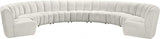 Meridian Furniture - Infinity Modular 9 Piece Sectional In Cream - 638Cream-9Pc