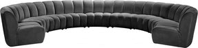 Infinity Modular 9 Piece Sectional In Grey - 638Grey-9Pc | Meridian