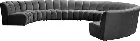Infinity Modular 9 Piece Sectional In Grey - 638Grey-9Pc | Meridian