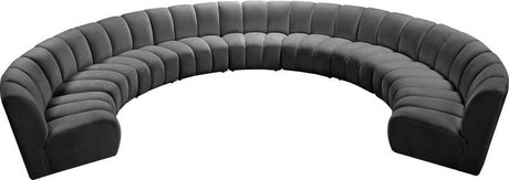 Infinity Modular 9 Piece Sectional In Grey - 638Grey-9Pc | Meridian