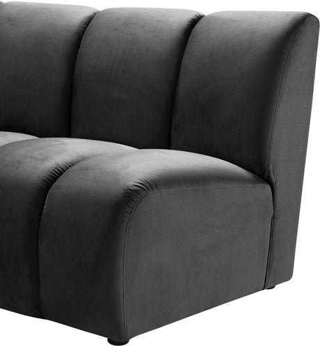 Infinity Modular 9 Piece Sectional In Grey - 638Grey-9Pc | Meridian