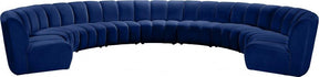 Infinity Modular 9 Piece Sectional In Navy - 638Navy-9Pc | Meridian