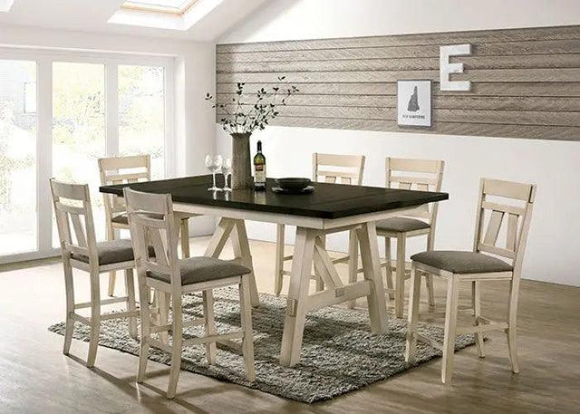 Jamestown 7-Piece Rectangular Counter Height Dining Set by Furniture of America Furniture of America