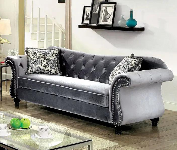 Jolanda Sofa and Loveseat Set by Furniture of America Furniture of America