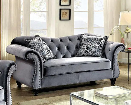 Jolanda Sofa and Loveseat Set by Furniture of America Furniture of America