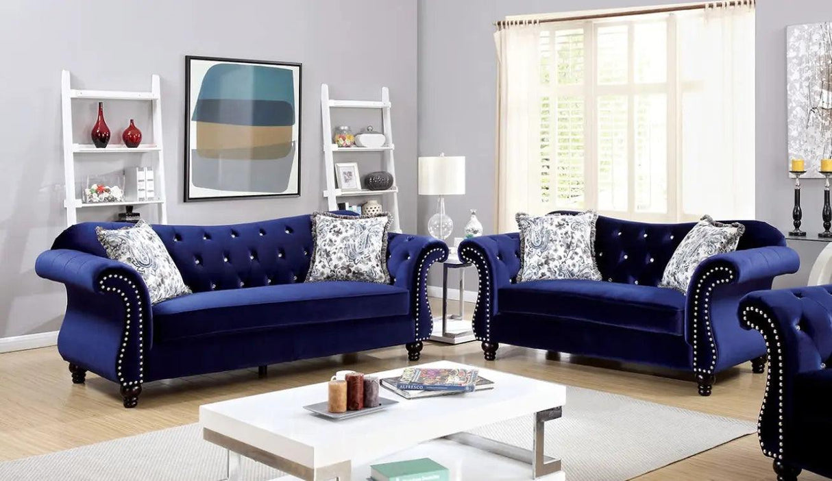 Jolanda Sofa and Loveseat Set by Furniture of America Furniture of America