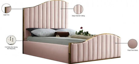 Jolie Velvet Platform Bed by Meridian Furniture Meridian Furniture