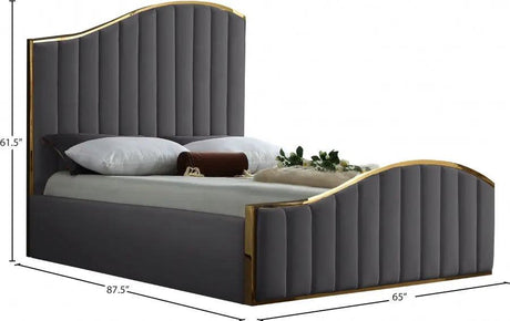 Jolie Velvet Platform Bed by Meridian Furniture Meridian Furniture