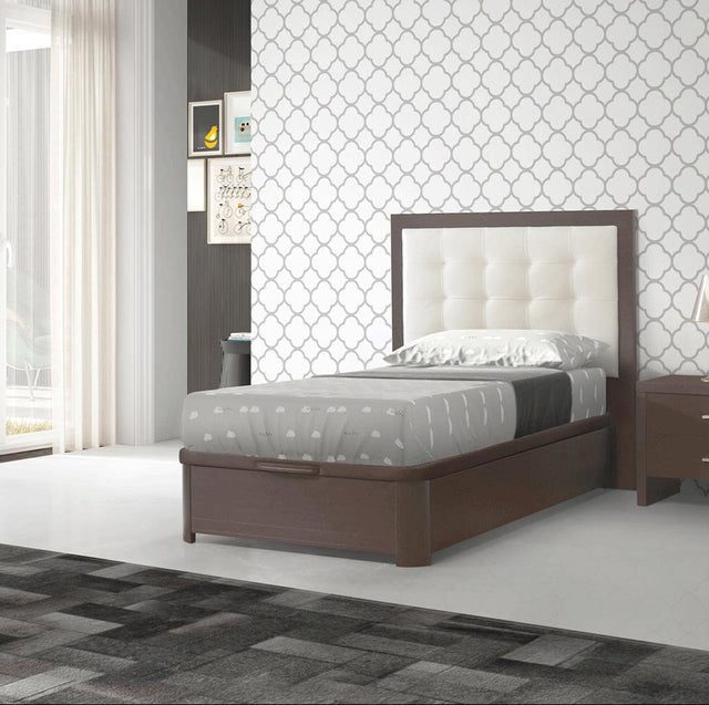 Esf Furniture - Dupen Spain Regina Storage Twin Size Bed With Frame In Wenge - Reginabedts