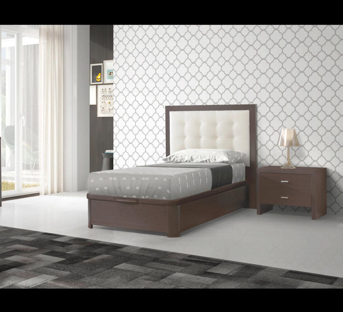 Esf Furniture - Regina 2 Piece Storage Full Size Bedroom Set In Wenge - Reginabedfs-2Set