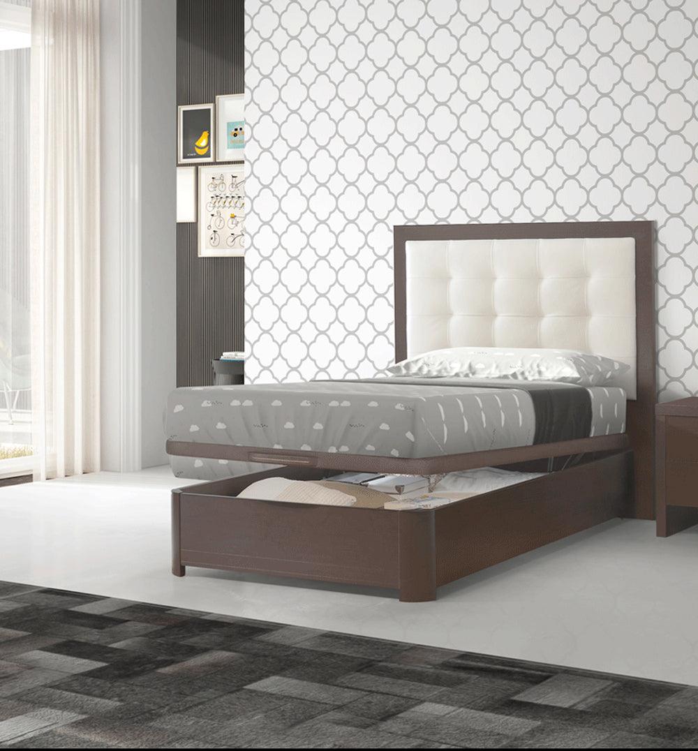Esf Furniture - Dupen Spain Regina Storage Twin Size Bed With Frame In Wenge - Reginabedts