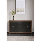 Aico Furniture - Brooklyn Walk Sideboard With Mirror In Burnt Umber - Ki-Brkw007-067-408