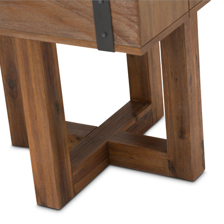 Aico Furniture - Brooklyn Walk End Table In Burnt Umber - Ki-Brkw202-408