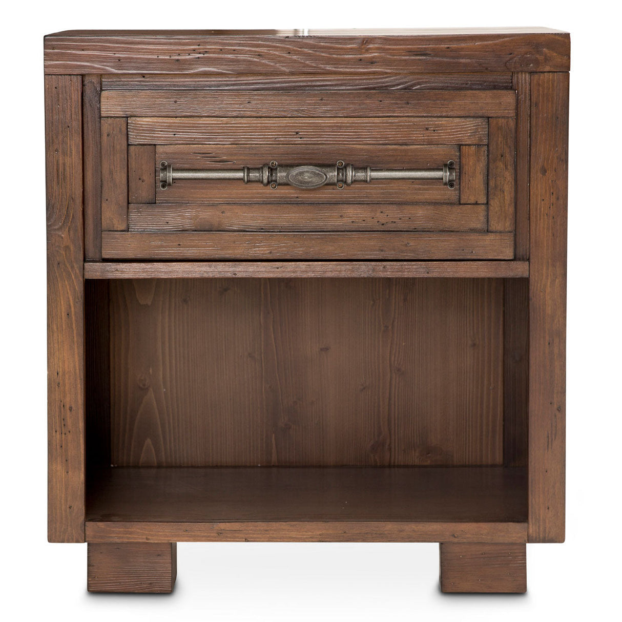 Aico Furniture - Carrollton 1 Drawers Nightstand In Rustic Ranch - Ki-Crln040-407N