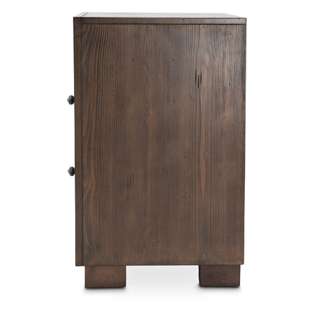 Aico Furniture - Carrollton Nightstand, 2 Drawers In Rustic Ranch - Ki-Crln042-407N