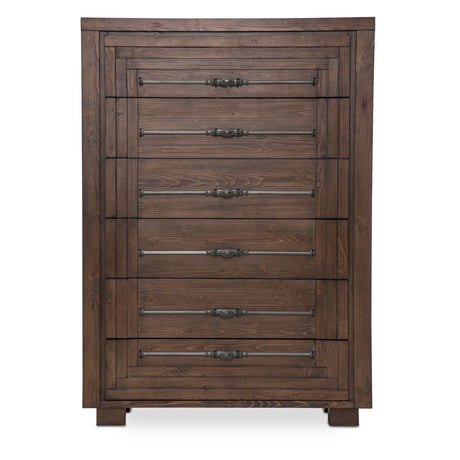 Aico Furniture - Carrollton 6 Drawer Chest In Rustic Ranch - Ki-Crln070-407N