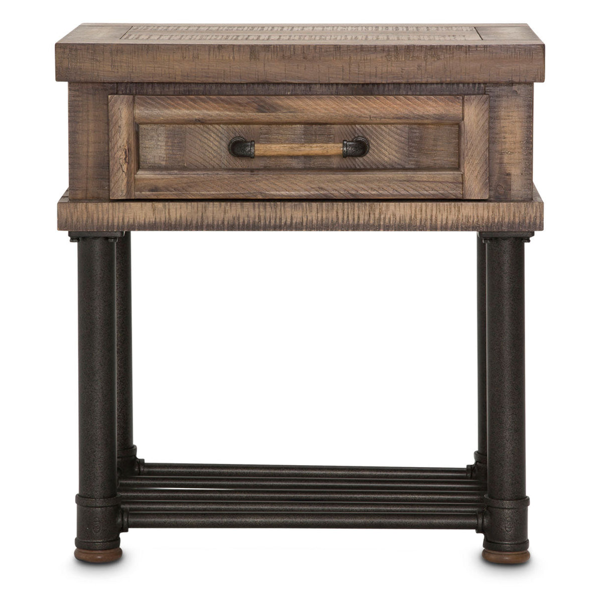 Aico Furniture - Crossings Side Table W- Drawer In Reclaimed Barn - Ki-Crsg040-217