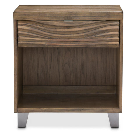 Aico Furniture - Del Mar Sound Nightstand 1 Drawer In Boardwalk - Ki-Delm040-215