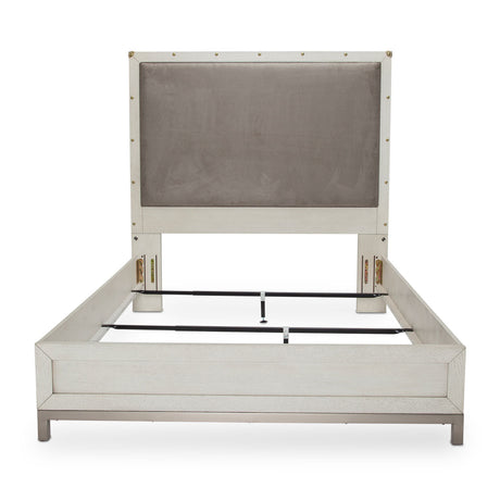 Aico Furniture - Menlo Station Eastern King Panel Bed In Eucalyptus - Ki-Menp000Ek-123