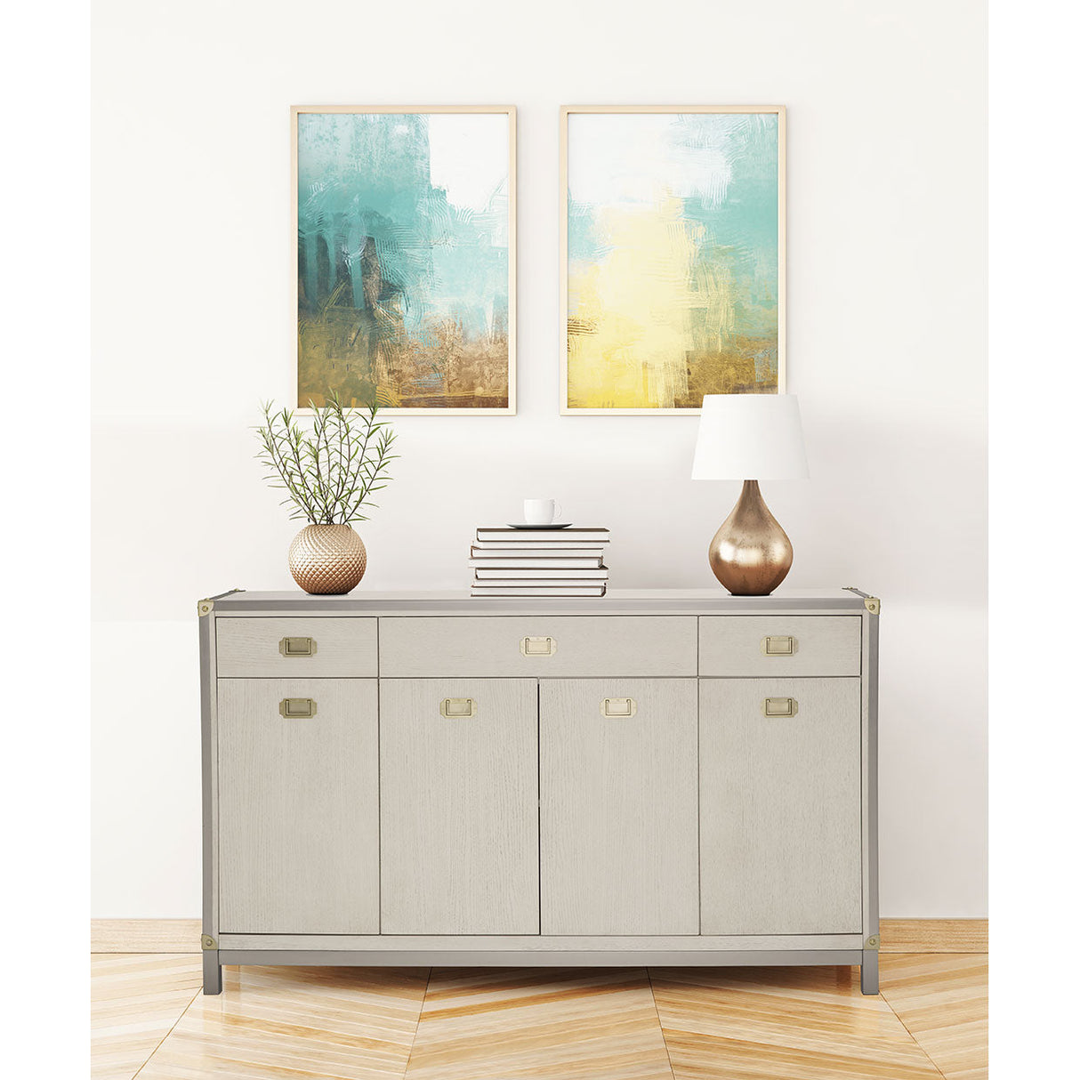 Aico Furniture - Menlo Station Sideboard In Eucalyptus - Ki-Menp007-123