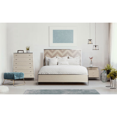 Aico Furniture - Silverlake Village California King Platform Bed In Washed Oak - Ki-Slvg000Ck-129