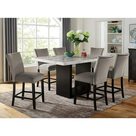 Kian 7-Piece Rectangular Counter Height Dining Set by Furniture of America Furniture of America