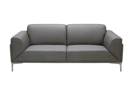 King Contemporary Sofa And Loveseat In Gray | J&M