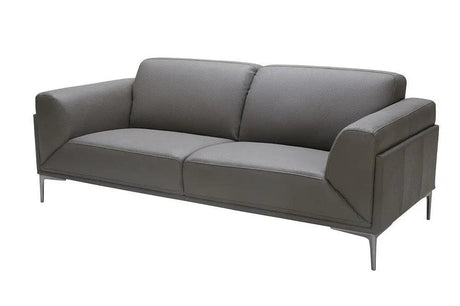 King Contemporary Sofa And Loveseat In Gray | J&M