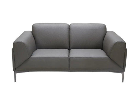 King Contemporary Sofa And Loveseat In Gray | J&M