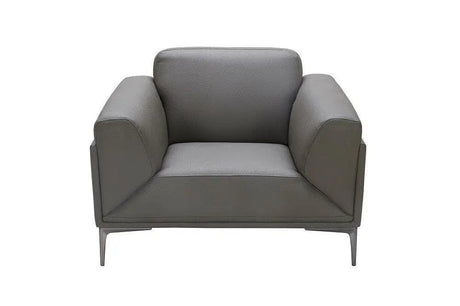 King Contemporary Sofa And Loveseat In Gray | J&M