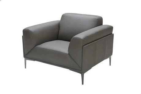 King Contemporary Sofa And Loveseat In Gray | J&M