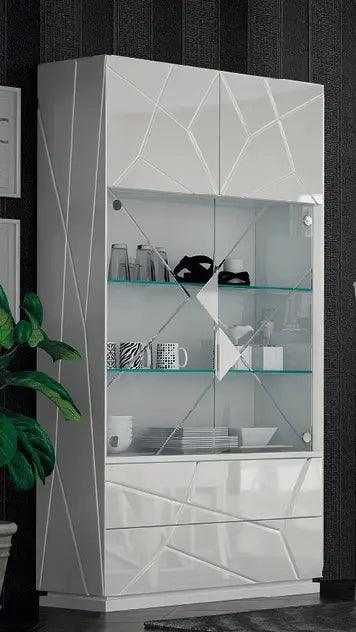 Kiu Modern Rectangular Dining Room Set High Gloss White Color By Esf Furniture - ESF Furniture