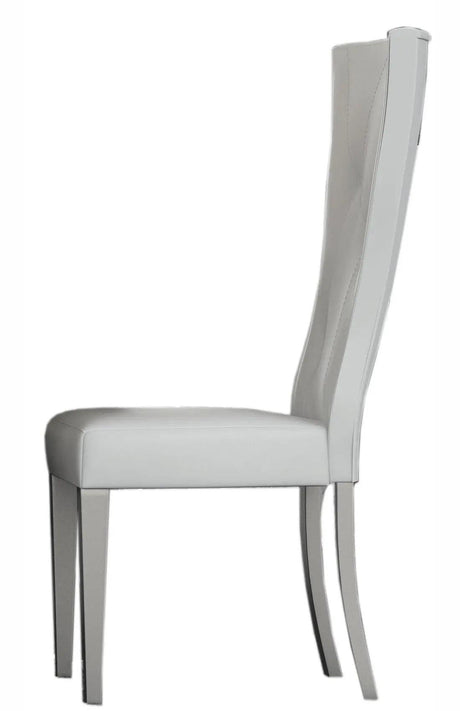 Kiu Modern Rectangular Dining Room Set High Gloss White Color | ESF