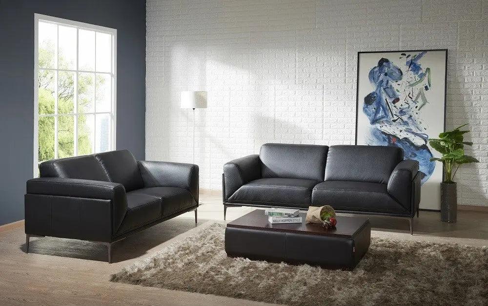Knight Contemporary Sofa and Loveseat in Black by J&M Furniture J&M Furniture