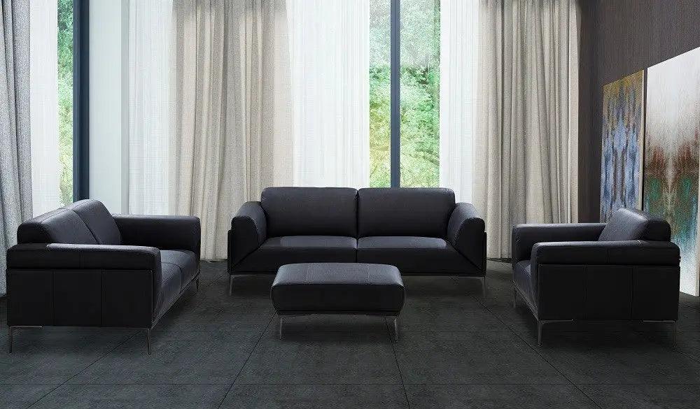 Knight Contemporary Sofa and Loveseat in Black by J&M Furniture J&M Furniture