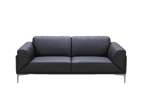 Knight Contemporary Sofa And Loveseat In Black | J&M