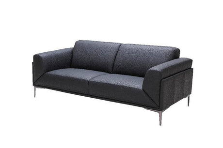 Knight Contemporary Sofa And Loveseat In Black | J&M
