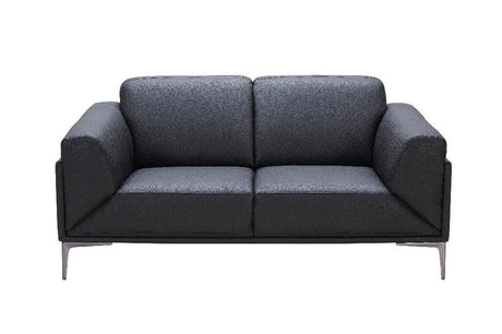 Knight Contemporary Sofa And Loveseat In Black | J&M