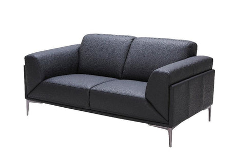 Knight Contemporary Sofa And Loveseat In Black | J&M