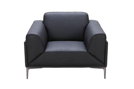 Knight Contemporary Sofa And Loveseat In Black | J&M