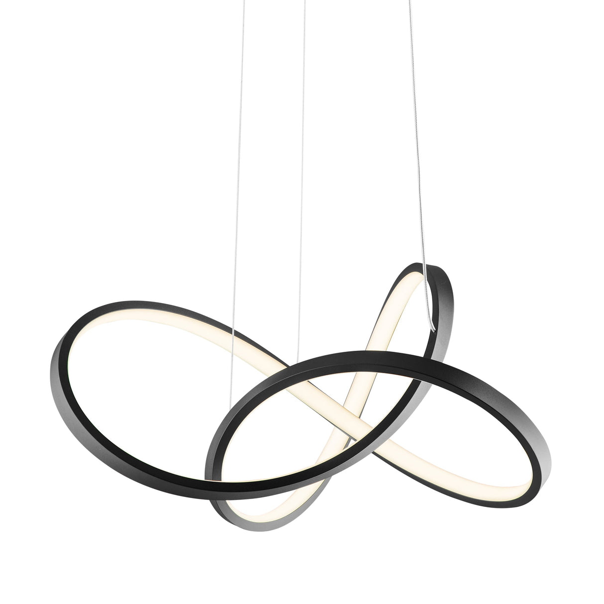 Knotted LED Dimmable Chandelier // Black - Home Elegance USA